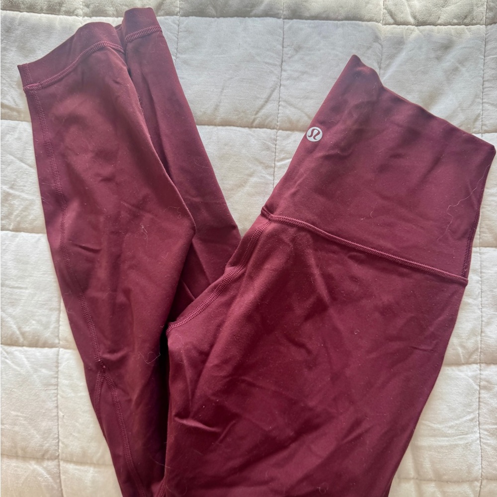 lululemon athletica Burgundy Leggings Align 25” Size 6